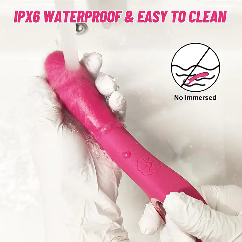 Curved Silicone Vibrating G-Spot Dildo