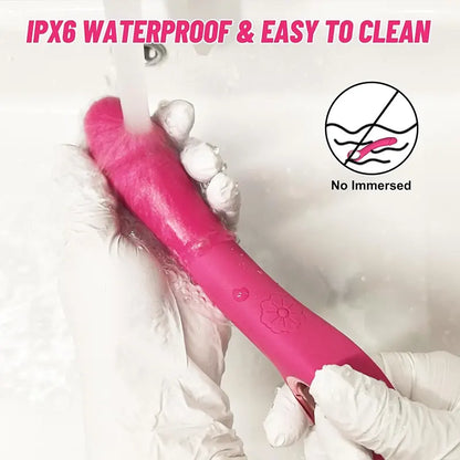 Curved Silicone Vibrating G-Spot Dildo