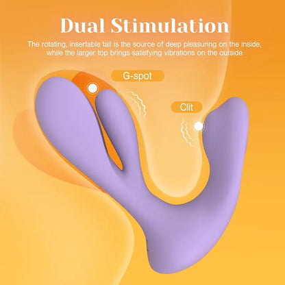 SensualTwirl Duo Rotating Vibrator for Dual Stimulation