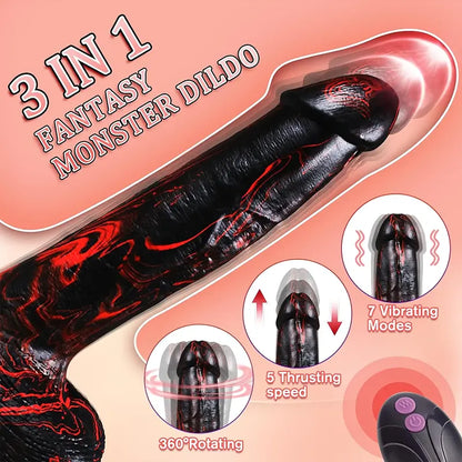 Molten Pleasure Thrusting Dildo Vibrator