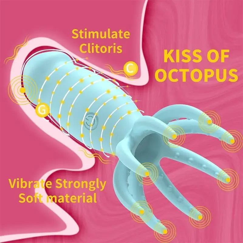 Remote Control Octopus Vibrating Masturbator