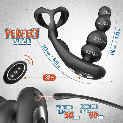 MaxiFlex 4-in-1 Rotating Prostate Massager &amp; Anal Beads