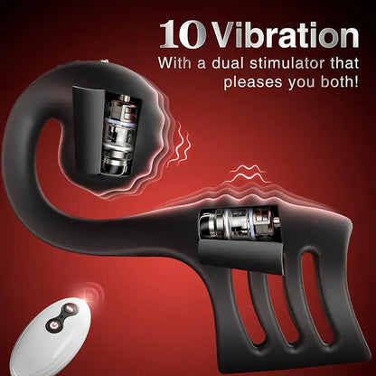 Wireless Remote Control Seahorse Vibrating Cock Ring