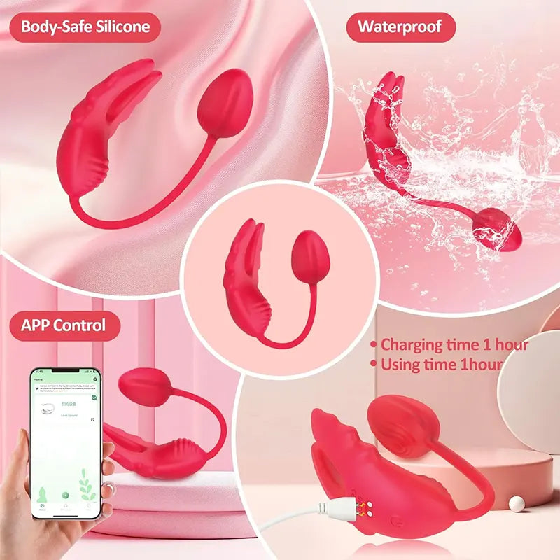 Wearable Remote Control G-Spot Dual Vibrator