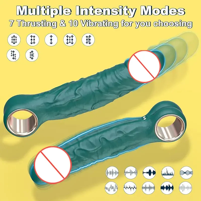 Realistic Thrusting &amp; Vibrating Dildo with Multi-Function Stimulation