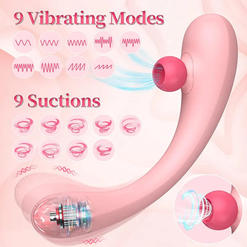 2-in-1 Sucking G-spot Vibrator