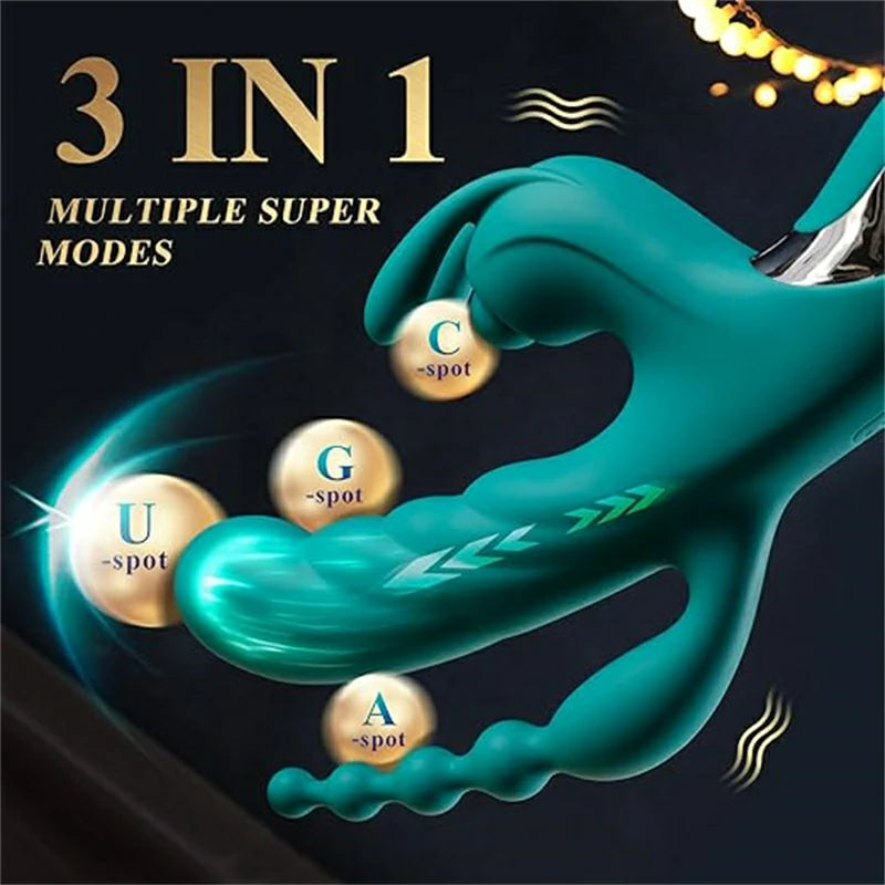 3-in-1 Rabbit G-Spot and Anal Vibrator