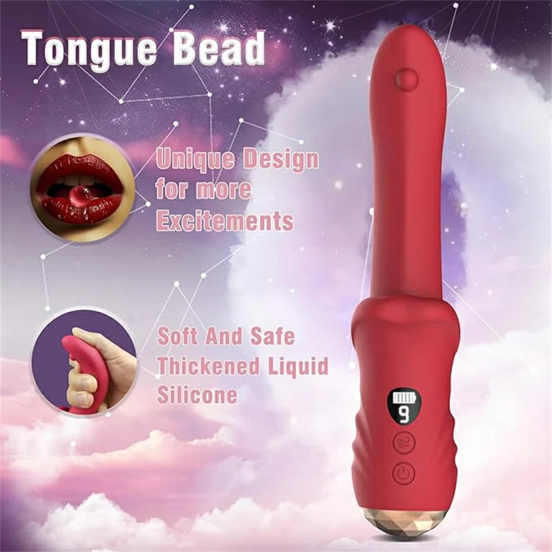 LCD Tongue Vibrator with 9 Vibration Modes