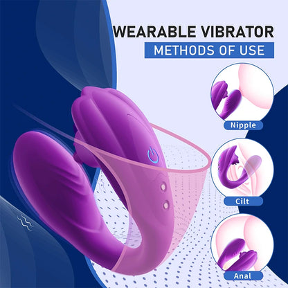 Wearable Remote Control Licking Vibrator