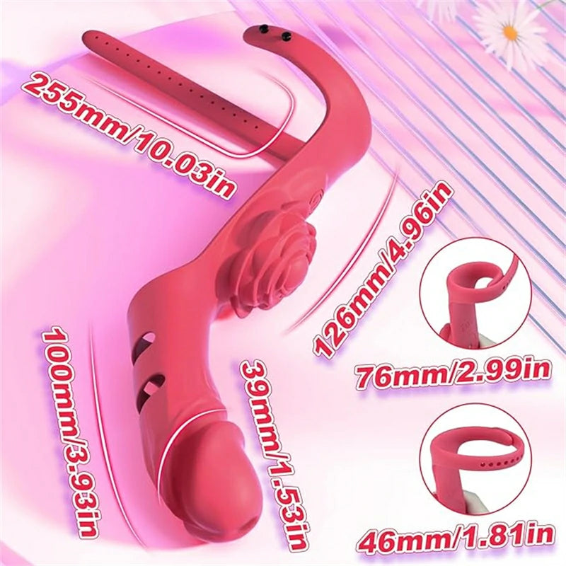 Versatile 2-in-1 Finger Rose Vibrator