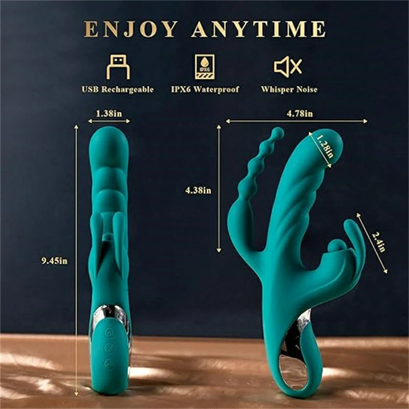 3-in-1 Rabbit G-Spot and Anal Vibrator