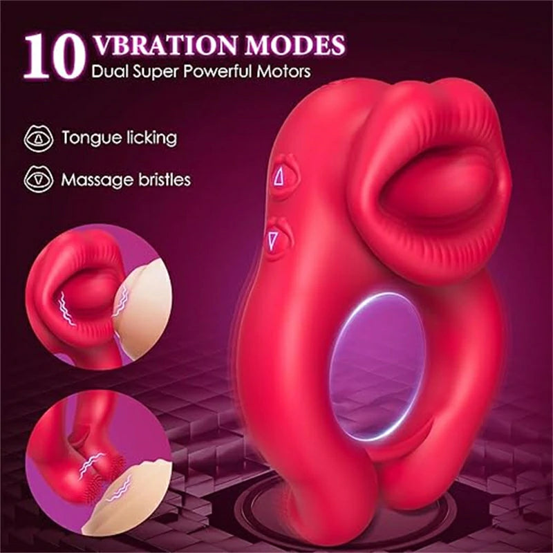 Couples_Share_Penis_Red_Lips_Vibrating_Cock_Ring