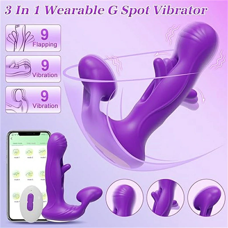 Dual Head Tapping Remote-Controlled Vibrator