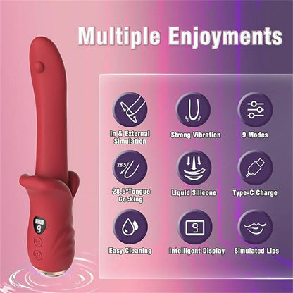 LCD Tongue Vibrator with 9 Vibration Modes