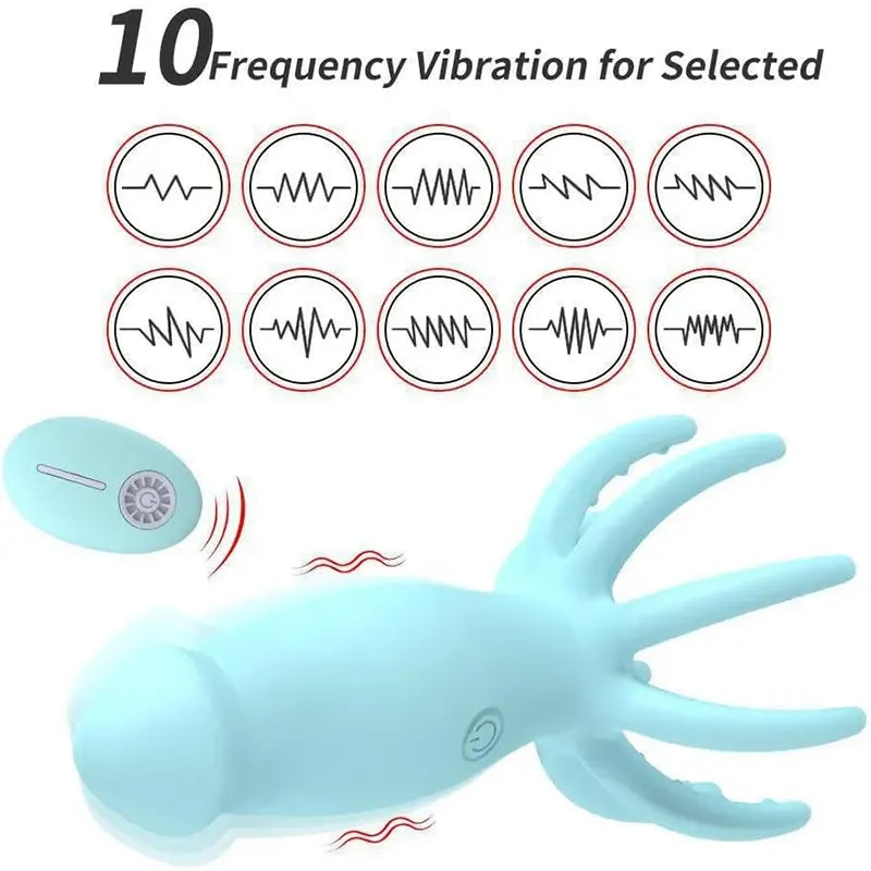 Remote Control Octopus Vibrating Masturbator