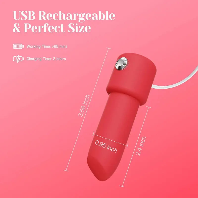 Lipstick-Style Mini Vibrator with App Control