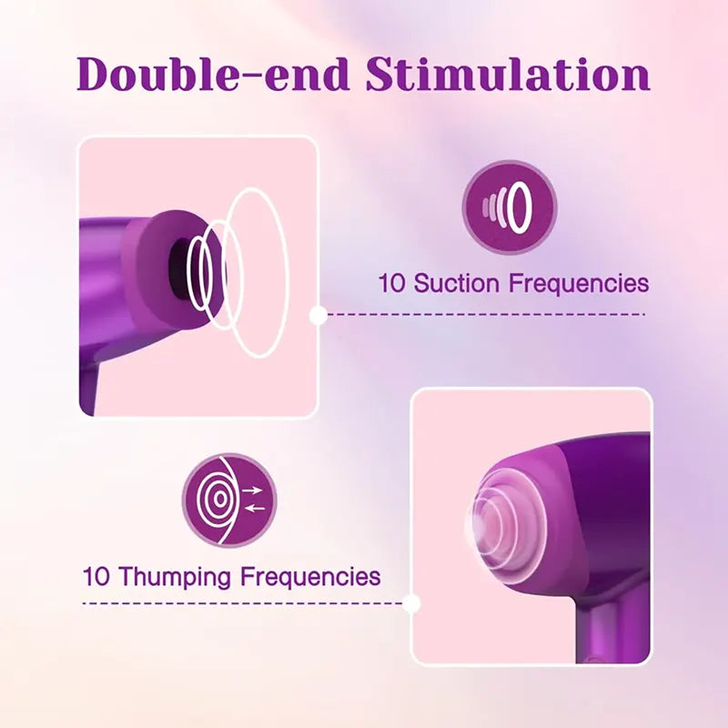 VibeFlow 2-in-1 Clitoral &amp; Nipple Stimulator