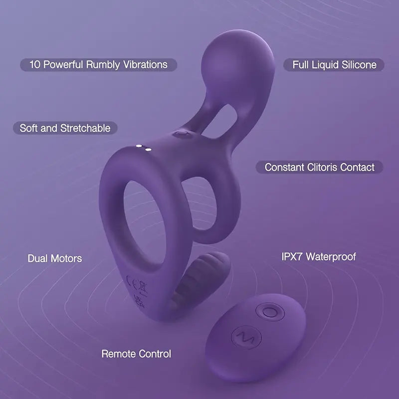 Dual Thrill Vibrating Couples Ring