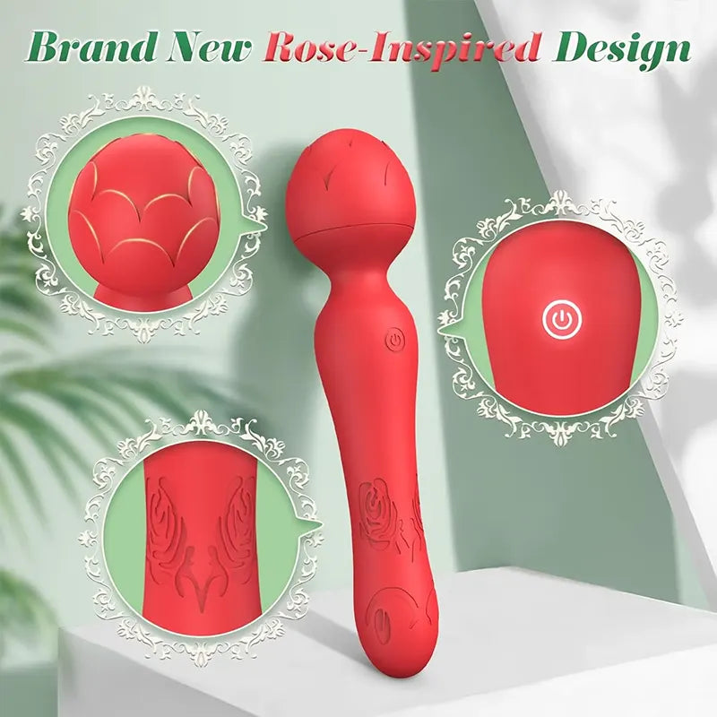 Rose Wand Vibrator with 9000 RPM Motor for Ultimate Pleasure