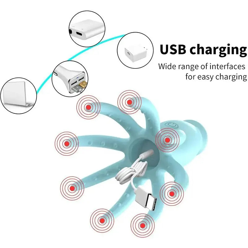 Remote Control Octopus Vibrating Masturbator