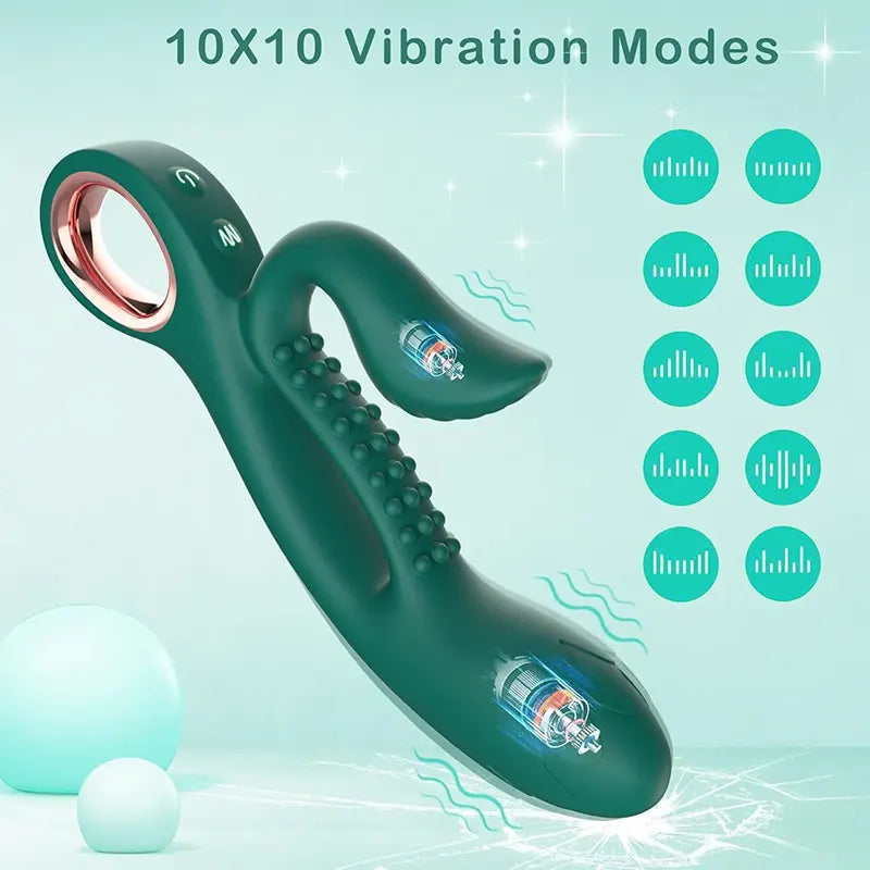 PureJoy Dual-Action G-Spot &amp; Clitoral Rabbit Vibrator