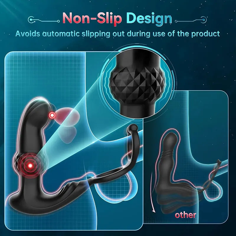 Prostate Massager with Remote Control &amp; Dual Motors