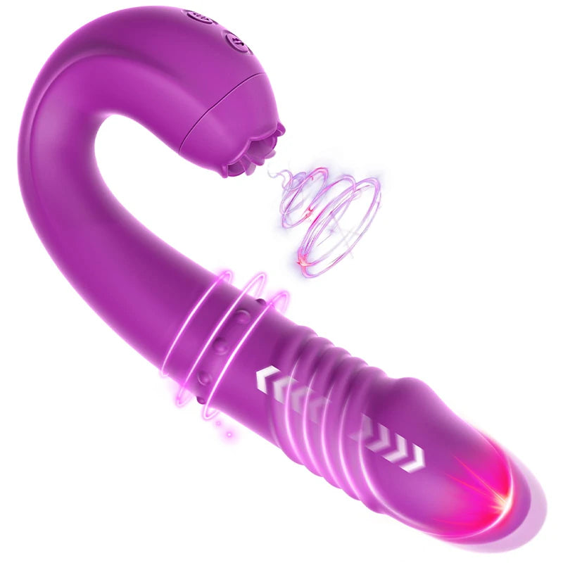 G-spot Vibrating Clitoral Licking Masturbator