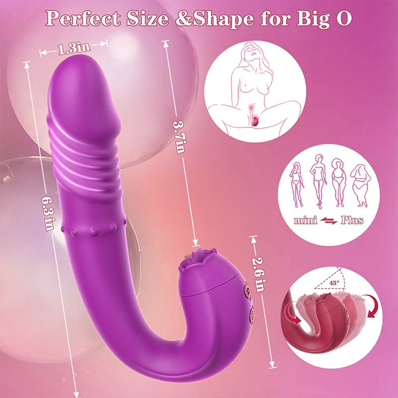 G-spot Vibrating Clitoral Licking Masturbator