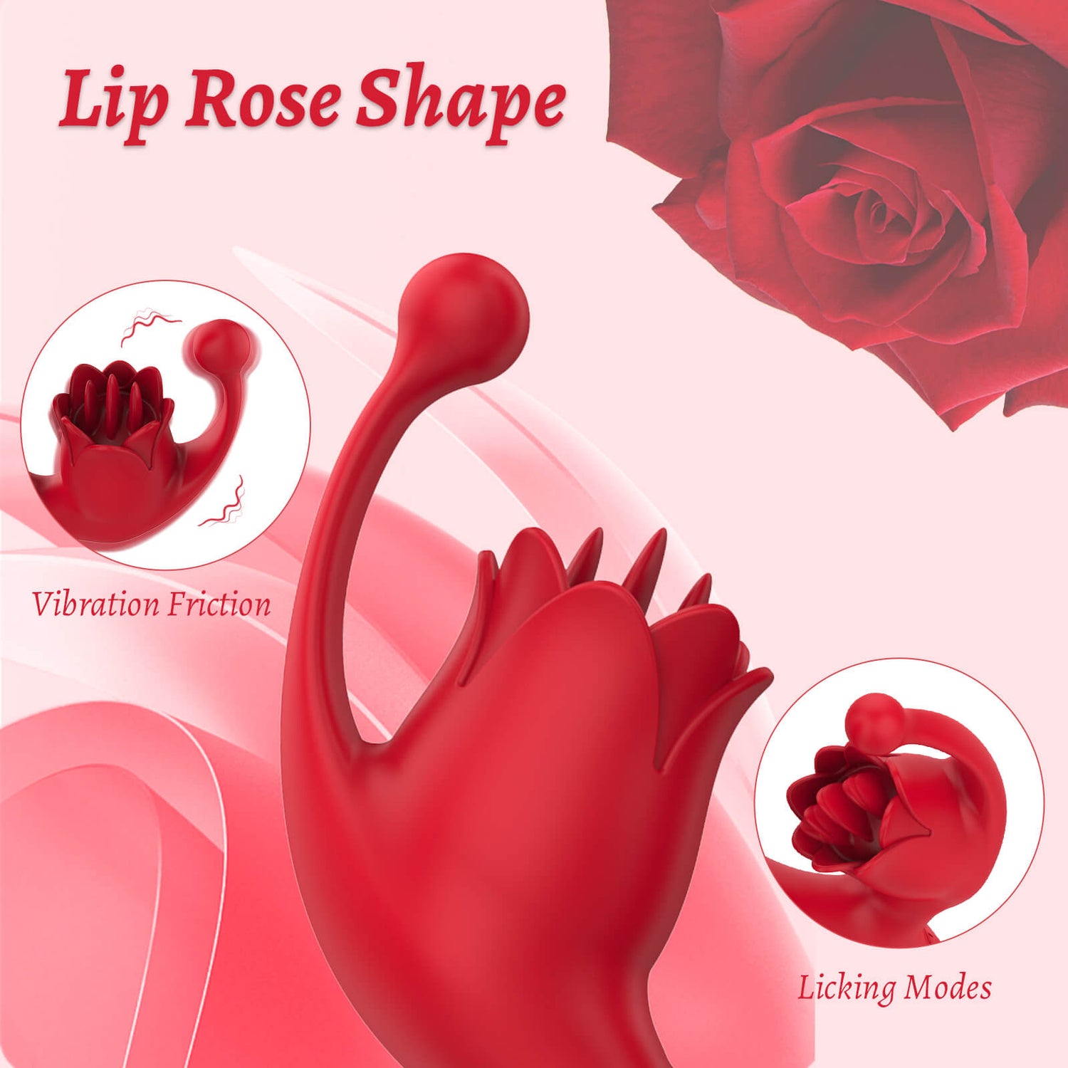 Multifunctional Vibrating Rose Toy Dildo