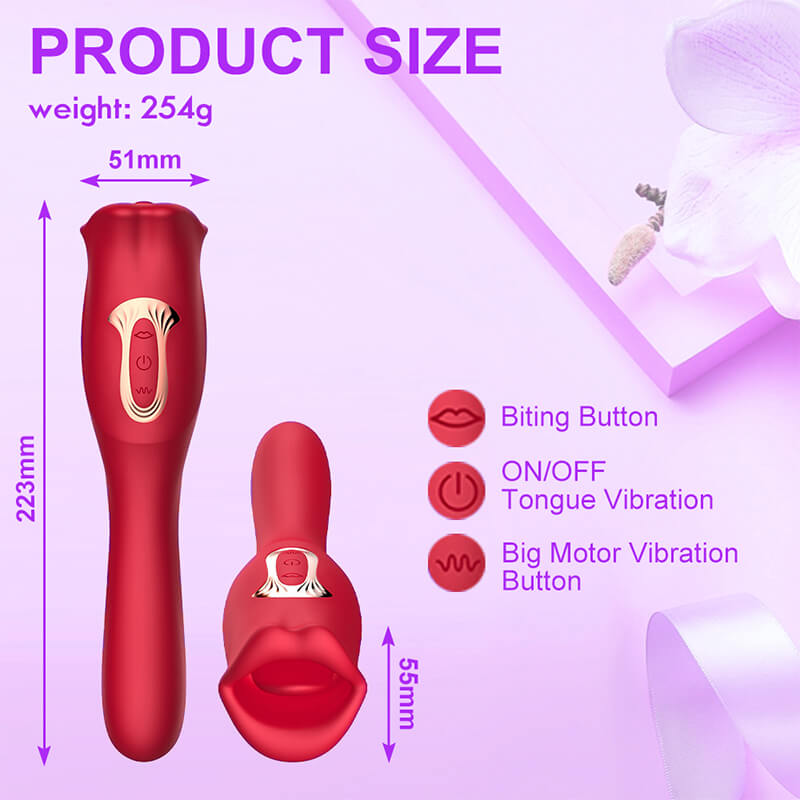 Rose Clitoral Licking Vibrator