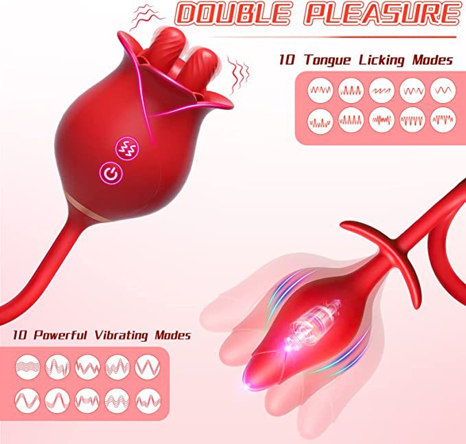 Male Rose Anal Plug Tongue Lick Vibrator ootyemo-d914.myshopify.com