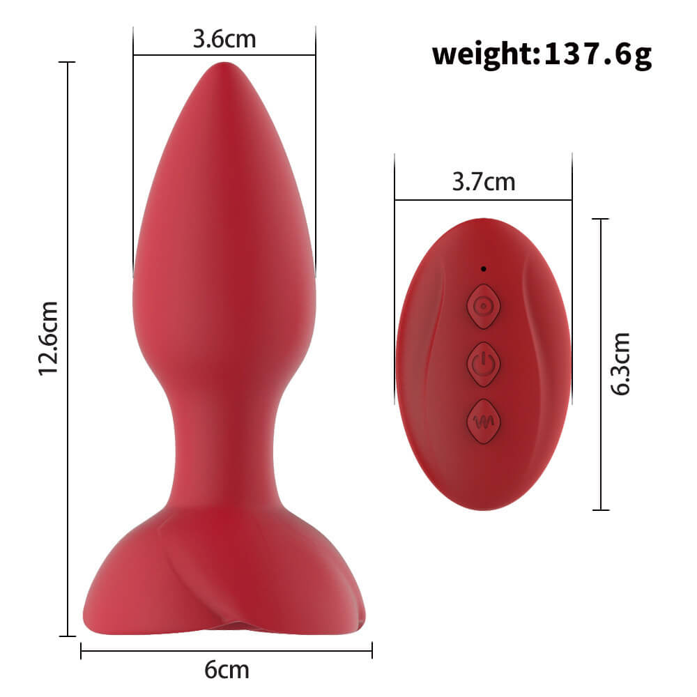 Male Vibrating Butt Plug Rose ootyemo-d914.myshopify.com