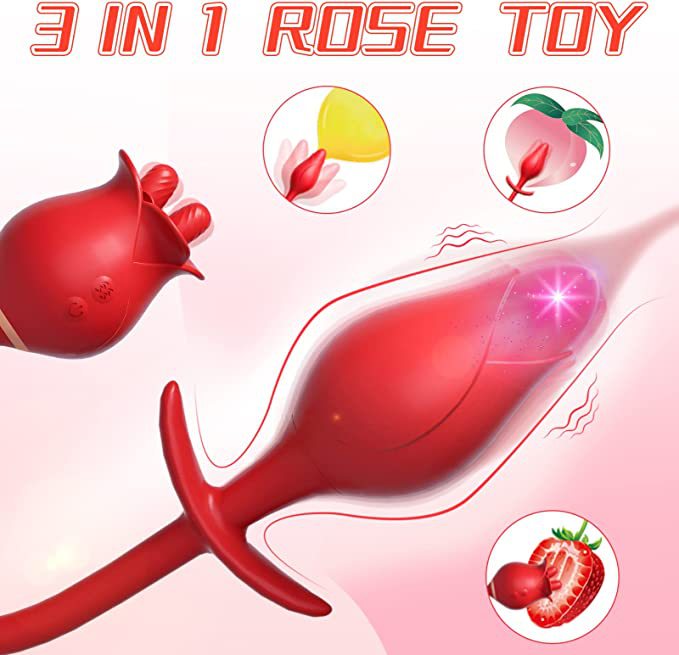 Male Rose Anal Plug Tongue Lick Vibrator ootyemo-d914.myshopify.com