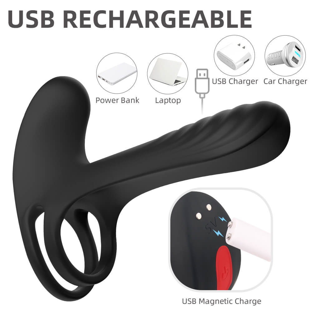 Couples Sharing Vibrating Ring Sex Toys