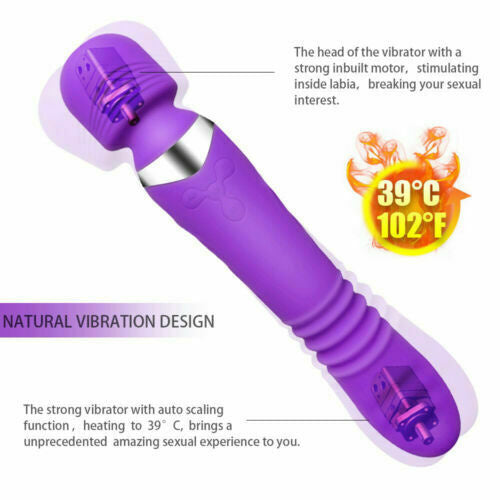 Double Head Vibrating Heating Telescopic Plug