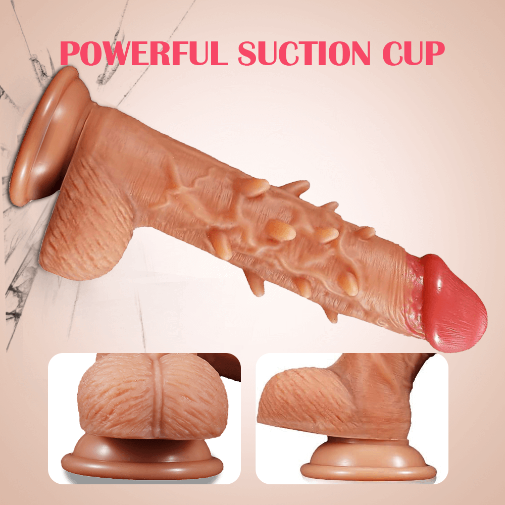 Simulated Barbed Dildo Manual Liquid Silicone