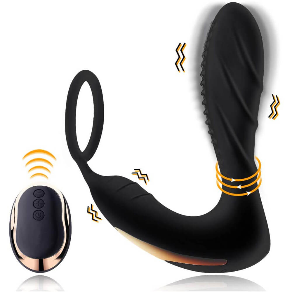 Single Ring Prostate Massager Anal Plug Black