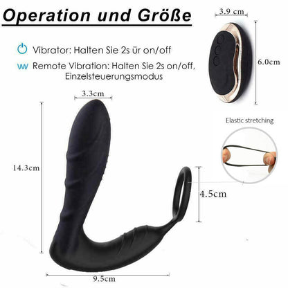 Single Ring Prostate Massager Anal Plug Black